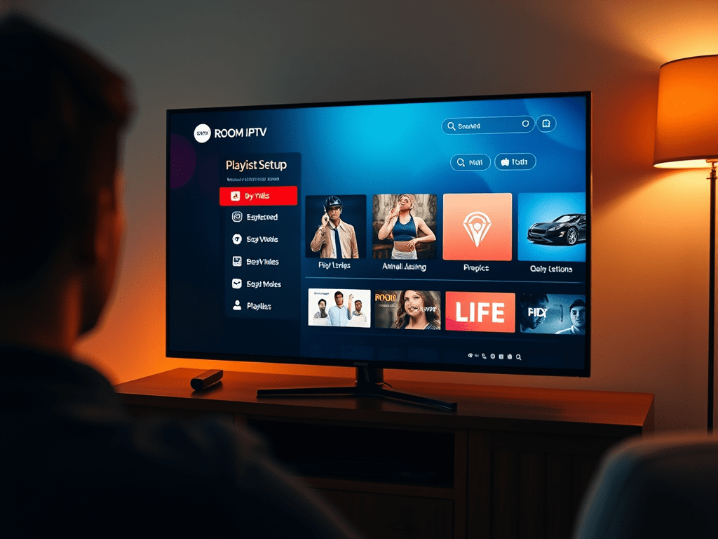 Configuration de l'application room iptv 1 Europe IPTV Abonnement IPTV